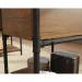 Teknik Office Iron Foundry Double Pedestal Desk Checked Oak and Textured Powder Coated Metal Framework 5427134