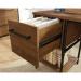 Teknik Office Iron Foundry Double Pedestal Desk Checked Oak and Textured Powder Coated Metal Framework 5427134