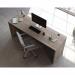 Teknik Office Affiliate 1800600 Desk in a Hudson Elm effect finish two grommet holes for cord management 5427422