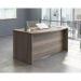 Teknik Office Affiliate 1500870 Bow Front Desk in a Hudson Elm effect finish two grommet holes for cord management 5427428