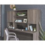 Teknik Office Affiliate 1800 Hutch in a Hudson Elm effect finish, hidden adjustable shelves for storage behind two doors 5427431