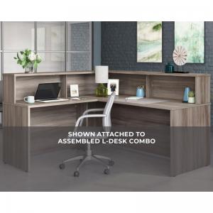 Teknik Office Affiliate 1800 Low Reception Hutch in a Hudson Elm