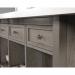 Teknik Office Craft Work Table Island in a Mystic Oak Finish with white accent desktop 5427456