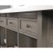 Teknik Office Craft Work Table / Island in a Mystic Oak Finish with white accent desktop