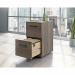 Teknik Office Affiliate 2 Drawer Mobile Pedestal in a Hudson Elm effect finish two spacious file lockable drawers  5427872