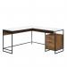 Teknik Office Moderna L-Shaped desk Sindoori Mango and White Accents 5427968