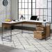 Teknik Office Moderna L-Shaped desk Sindoori Mango and White Accents 5427968