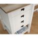 Teknik Office Shaker Style L Shaped Desk Soft White and Oak Accent Desktop