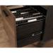 Teknik Office Canyon Lane L- Shaped Desk Brew Oak effect durable 1in thick desktop filing drawers 360 degree all round finish 5431209