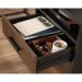 Teknik Office Canyon Lane L- Shaped Desk Brew Oak effect durable 1in thick desktop filing drawers 360 degree all round finish 5431209