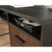 Teknik Office Canyon Lane L- Shaped Desk Brew Oak effect durable 1in thick desktop filing drawers 360 degree all round finish 5431209