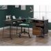 Teknik Office Canyon Lane L- Shaped Desk Brew Oak effect durable 1in thick desktop filing drawers 360 degree all round finish 5431209