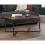 This image features the Teknik SoHo Furniture Teknik Office Canyon Lane Lift-Up Coffee Work Table. It has a charming Brew Oak effect and is built to last. The 1-inch thick lift-up top offers hidden storage, while the 360-degree all-round finish completes the look.