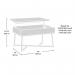 Teknik Office Canyon Lane Lift-Up Coffee Work Table Brew Oak effect durable 1in thick lift up top hidden storage and 360 degree all round finish 5431214