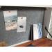 Teknik Office Avon Leather Handled Wall Desk Pearl Oak space saving hanging design flip down door, shelf leather pull and tack board 5431222