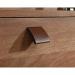 Teknik Office Avon Leather Handled Wall Desk Sindoori Mango space saving hanging design flip down door, shelf leather pull and tack board 5431223