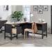 Teknik Office Shaker Style L Shaped Desk in Raven Oak & Lintel Oak Accents desktop