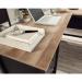 Teknik Office Shaker Style L Shaped Desk in Raven Oak & Lintel Oak Accents desktop