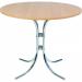 Teknik Office Round Beech Effect Bistro Table with Chrome Legs 6455