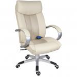 Teknik Office Shiatsu Massage Cream Faux Leather Executive Chair Matching Capped Five Star Base