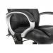 Teknik Office Lumbar Massage Black Faux Leather Executive Chair with Matching Capped Five Star Base