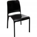 Teknik Office Clarity Black Stackable Polycarbonate Chair Sold In Packs Of 4 6908BLK