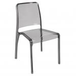 Teknik Office Clarity Smoked Stackable Translucent Polycarbonate Chair Sold In Packs Of 4 6908SM