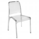 Teknik Office Clarity Clear Stackable Translucent Polycarbonate Chair Sold In Packs Of 4 6908TR