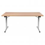 Teknik Office Beech Effect Space Folding Executive Table 6909BE