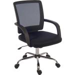 Teknik Office Star Mesh Black Back Executive Chair With Contrasting Matching Black Fabric Seat Fixed Nylon Armrests