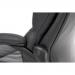 Teknik Office Luxe Black Leather Look Executive Chair Matching Padded Armrests and Sturdy Nylon Base