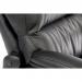Teknik Office Luxe Black Leather Look Executive Chair Matching Padded Armrests and Sturdy Nylon Base