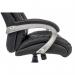 Teknik Office Siesta Black Luxury Leather Look Executive Chair Padded Armrests Matching Capped Five Star Base 6916