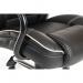 Teknik Office Goliath Duo Heavy Duty Black Bonded Leather Faced Executive Office Chair Padded Armrests Contrast Piping 6925BLK