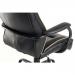 Teknik Office Goliath Duo Heavy Duty Black Bonded Leather Faced Executive Office Chair Padded Armrests Contrast Piping