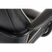Teknik Office Goliath Duo Heavy Duty Black Bonded Leather Faced Executive Office Chair Padded Armrests Contrast Piping