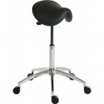 Teknik Office Perch Black SitStand Height Adjustable Stool Pyramid Shaped Aluminium Five Star Base 6926BLK