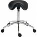 Teknik Office Perch Black SitStand Height Adjustable Stool Pyramid Shaped Aluminium Five Star Base 6926BLK