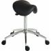 Teknik Office Perch Black SitStand Height Adjustable Stool Pyramid Shaped Aluminium Five Star Base 6926BLK