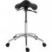 Teknik Office Perch Black SitStand Height Adjustable Stool Pyramid Shaped Aluminium Five Star Base 6926BLK