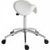 Teknik Office Perch White SitStand Height Adjustable Stool Pyramid Shaped Aluminium Five Star Base 6926WH