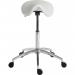 Teknik Office Perch White SitStand Height Adjustable Stool Pyramid Shaped Aluminium Five Star Base 6926WH