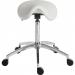 Teknik Office Perch White SitStand Height Adjustable Stool Pyramid Shaped Aluminium Five Star Base 6926WH