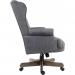 Teknik Office Chairman Grey Fabric Swivel large traditional button tufted fabric executive chair with driftwood effect five star base