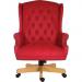 Teknik Office Chairman Rouge Swivel Large Traditional Button Tufted Bonded Leather Faced Executive Chair