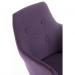 Teknik Office 4 Legged Reception Chair (Pack of 2) Plum Soft Brushed Fabric And Oak Coloured Legs