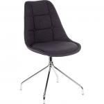 Teknik Office Breakout Chair (Pack of 2) Graphite Soft Brushed Fabric And Chrome Legs