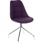 Teknik Office Breakout Chair (Pack of 2) Plum Soft Brushed Fabric And Modern Chrome Legs