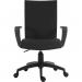 Teknik Office Work Chair In Black Fabric Black Nylon Fixed Armrests and Black Nylon Pyramid Style Base