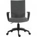 Teknik Office Work Chair In Grey Fabric Black Nylon Fixed Armrests and Black Nylon Pyramid Style Base 6931GREY